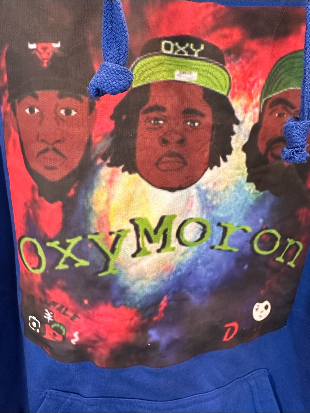 OXYMORON Graphic Blue Pullover Hoodie